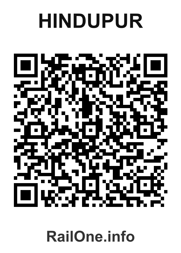 RailOne QR Code for Hindupur station