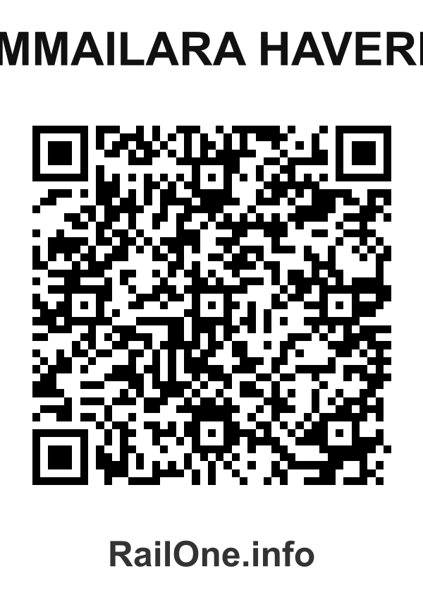 RailOne QR Code for Mmailara Haveri station
