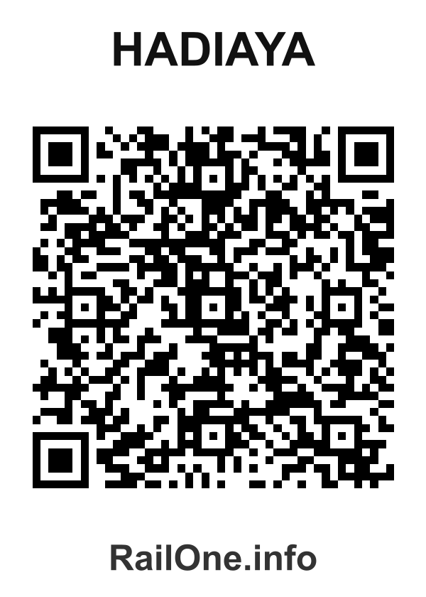 RailOne QR Code for Hadiaya station
