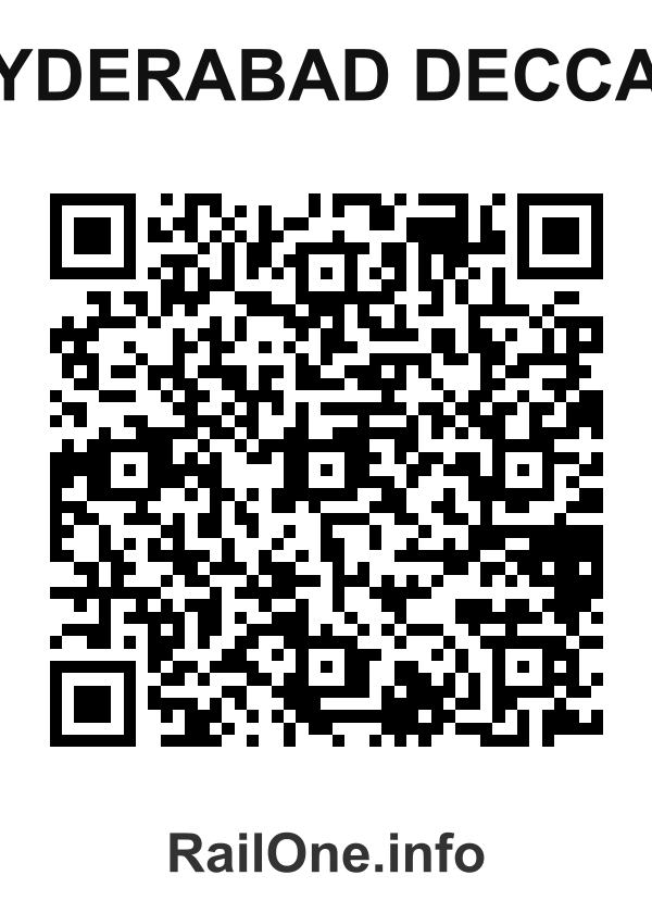 RailOne QR Code for Hyderabad Deccan station