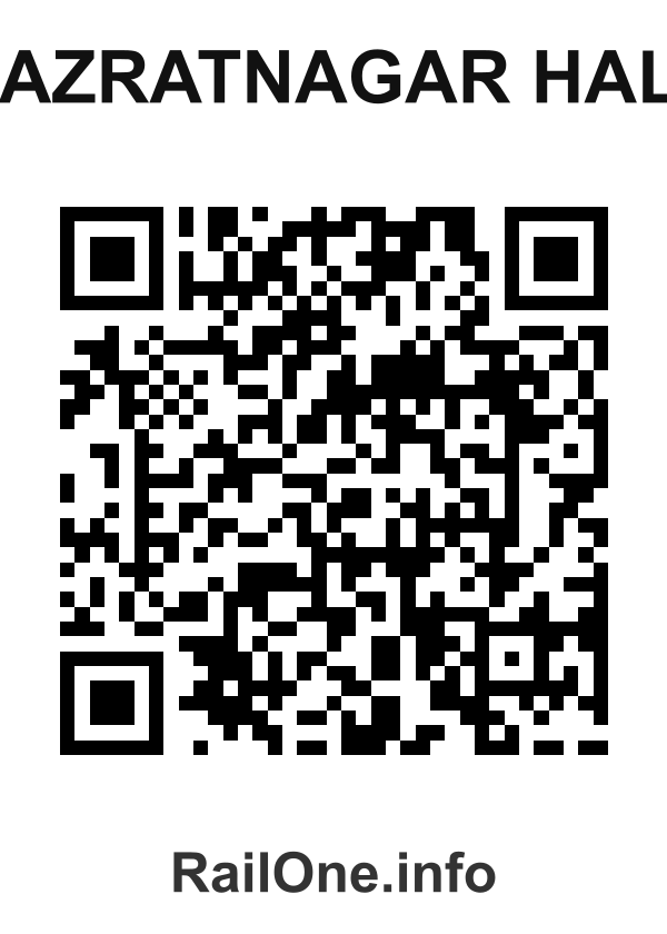 RailOne QR Code for Hazratnagar Halt station