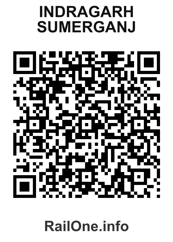 RailOne QR Code for Indragarh Sumerganj station