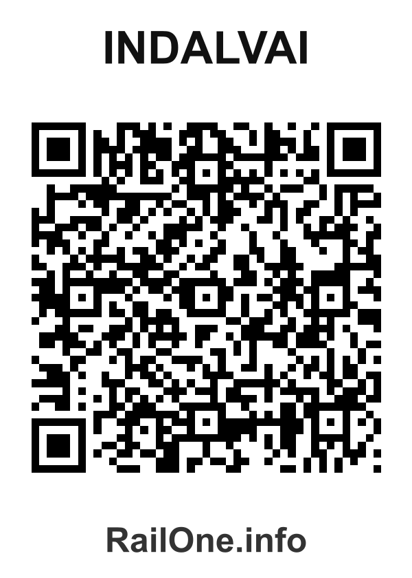 RailOne QR Code for Indalvai station