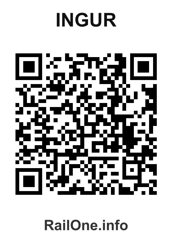 RailOne QR Code for Ingur station