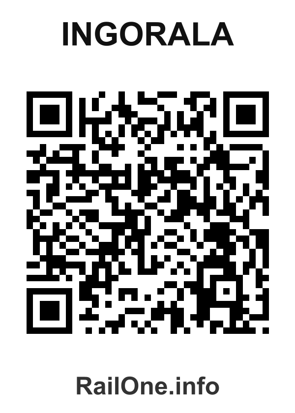 RailOne QR Code for Ingorala station