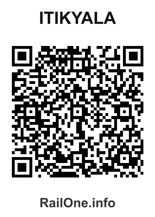 RailOne QR Code for Itikyala station