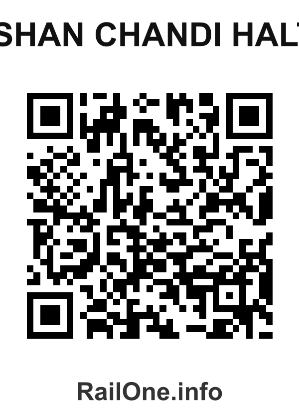 RailOne QR Code for Ishan Chandi Halt station