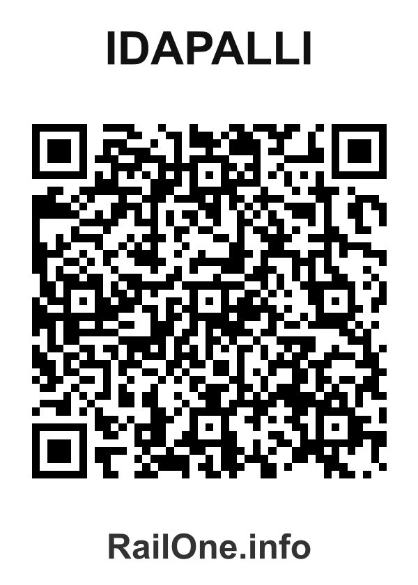 RailOne QR Code for Idapalli station