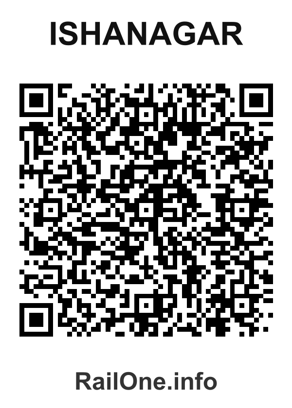 RailOne QR Code for Ishanagar station
