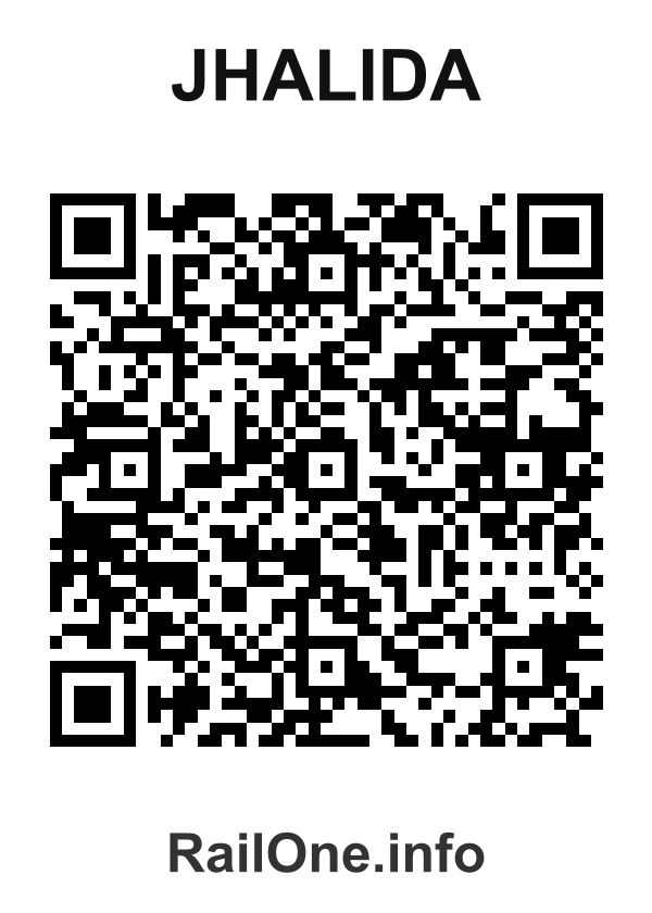 RailOne QR Code for Jhalida station