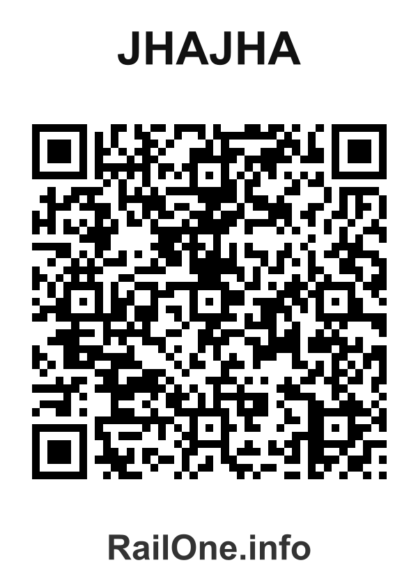RailOne QR Code for Jhajha station