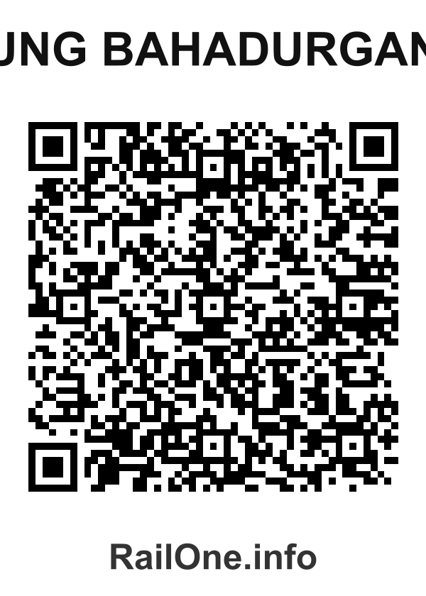RailOne QR Code for Jung Bahadurganj station