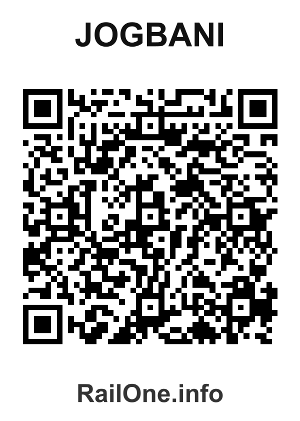 RailOne QR Code for Jogbani station