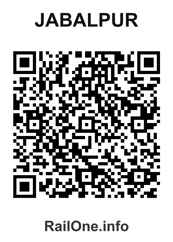 RailOne QR Code for Jabalpur station