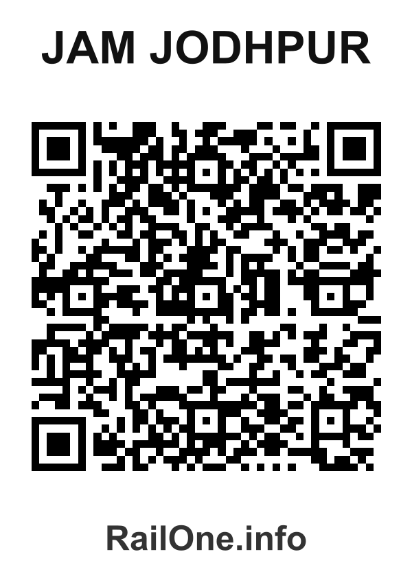 RailOne QR Code for Jam Jodhpur station
