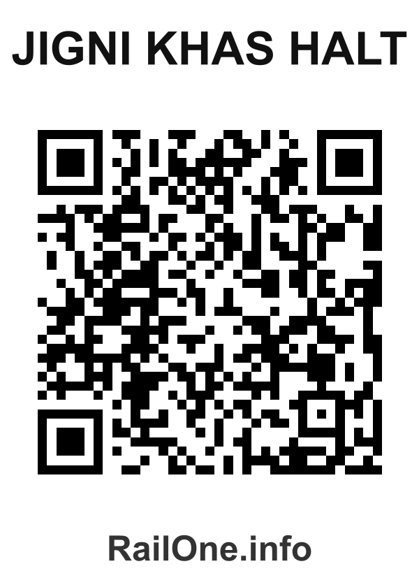 RailOne QR Code for Jigni Khas Halt station