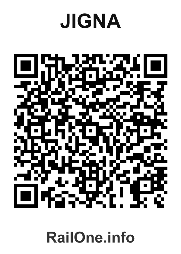 RailOne QR Code for Jigna station