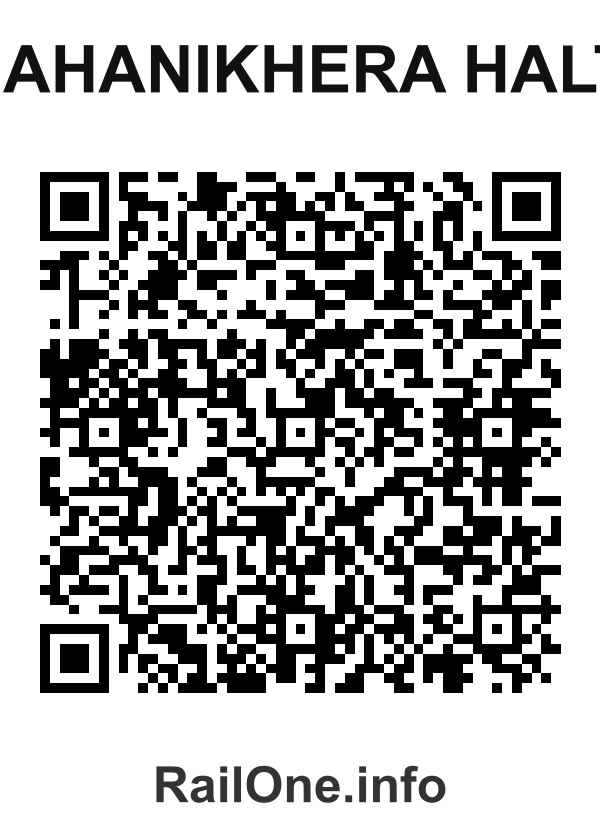 RailOne QR Code for Jahanikhera Halt station