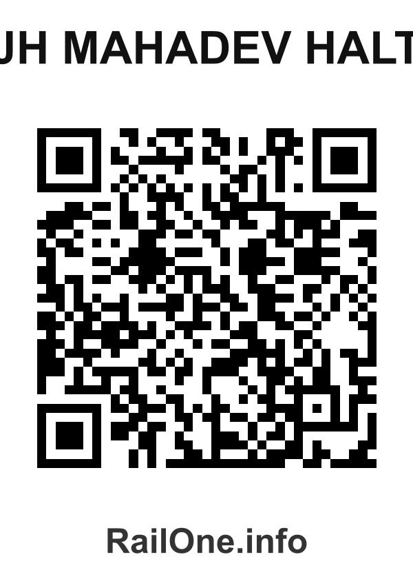 RailOne QR Code for Jh Mahadev Halt station
