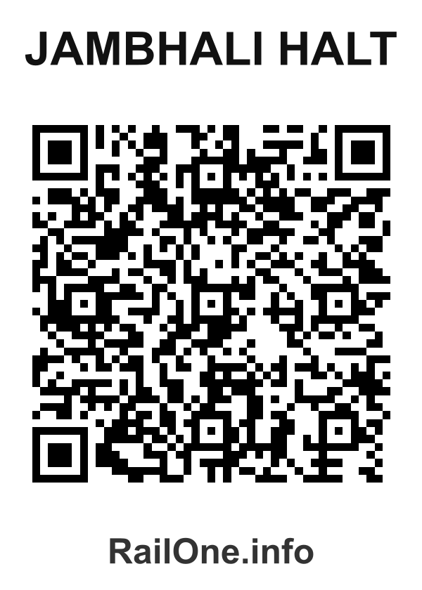 RailOne QR Code for Jambhali Halt station
