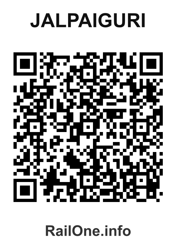 RailOne QR Code for Jalpaiguri station