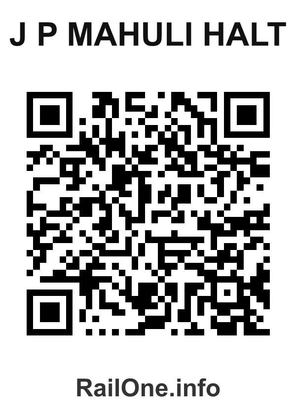 RailOne QR Code for J P Mahuli Halt station