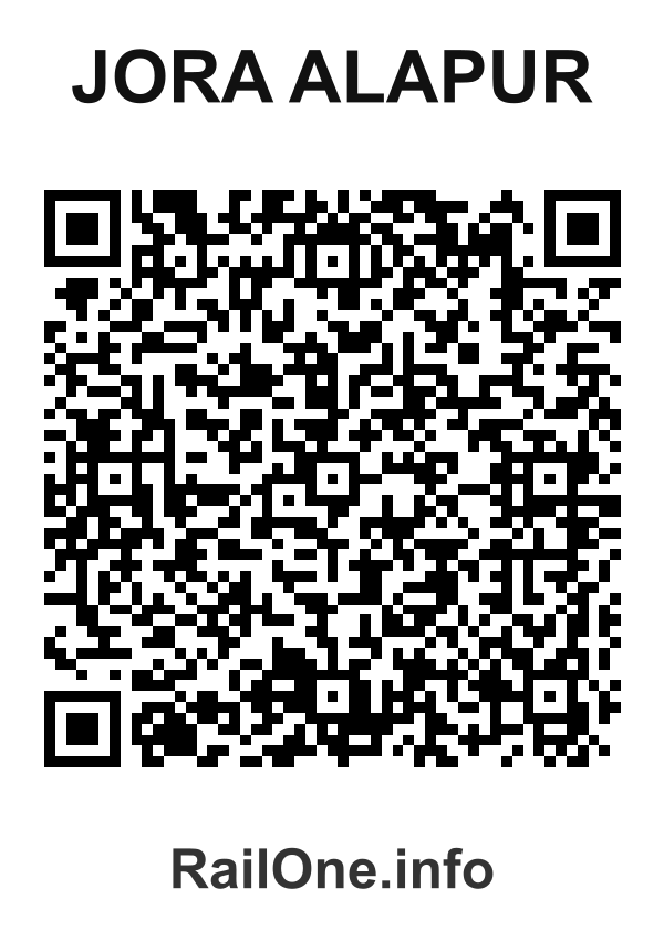 RailOne QR Code for Jora Alapur station