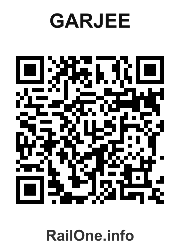 RailOne QR Code for Garjee station