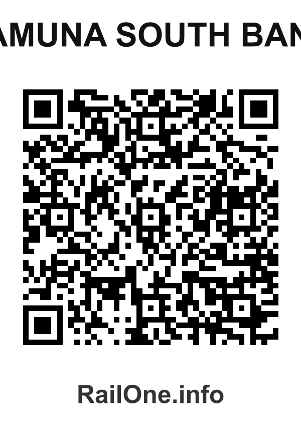 RailOne QR Code for Yamuna South Bank station