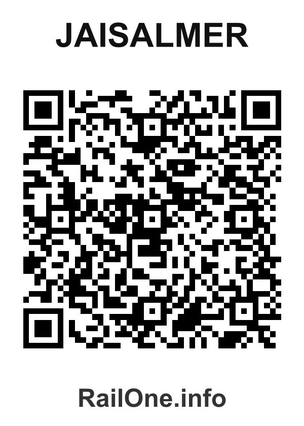 RailOne QR Code for Jaisalmer station