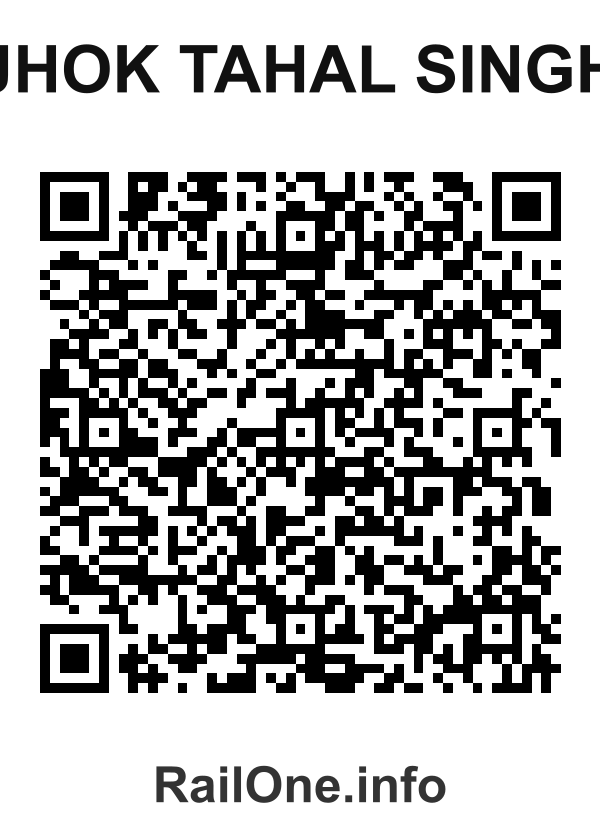 RailOne QR Code for Jhok Tahal Singh station