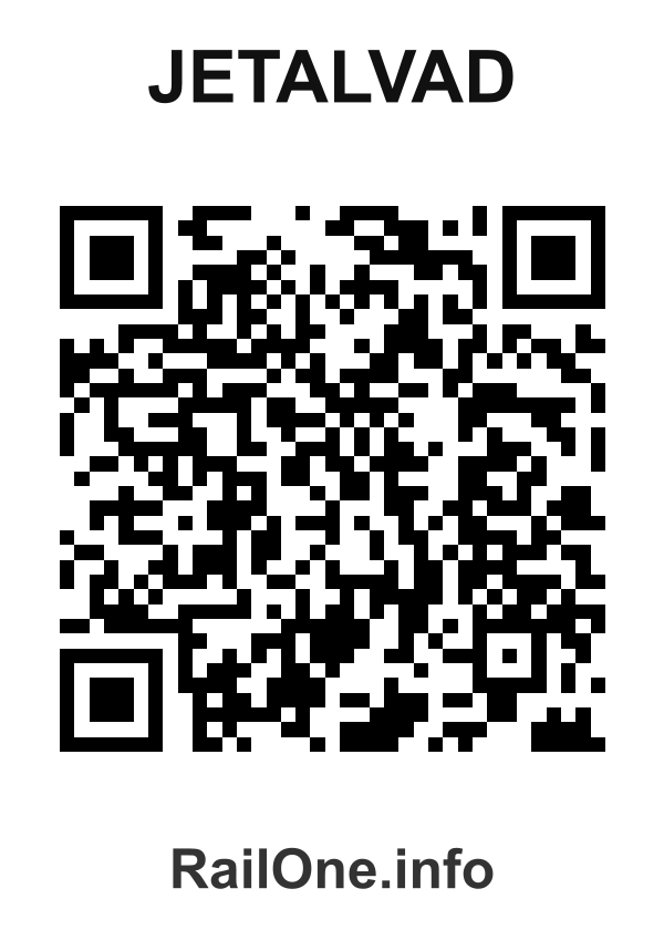 RailOne QR Code for Jetalvad station