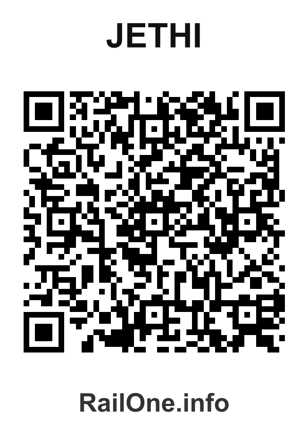 RailOne QR Code for Jethi station