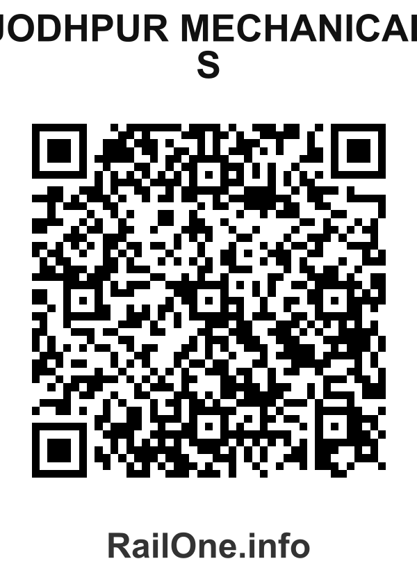 RailOne QR Code for Jodhpur Mechanical S station