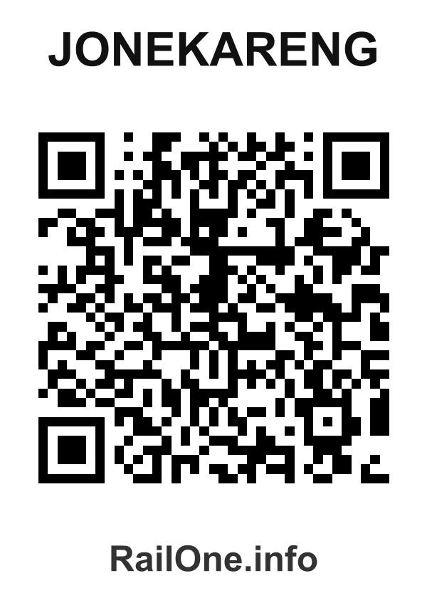 RailOne QR Code for Jonekareng station