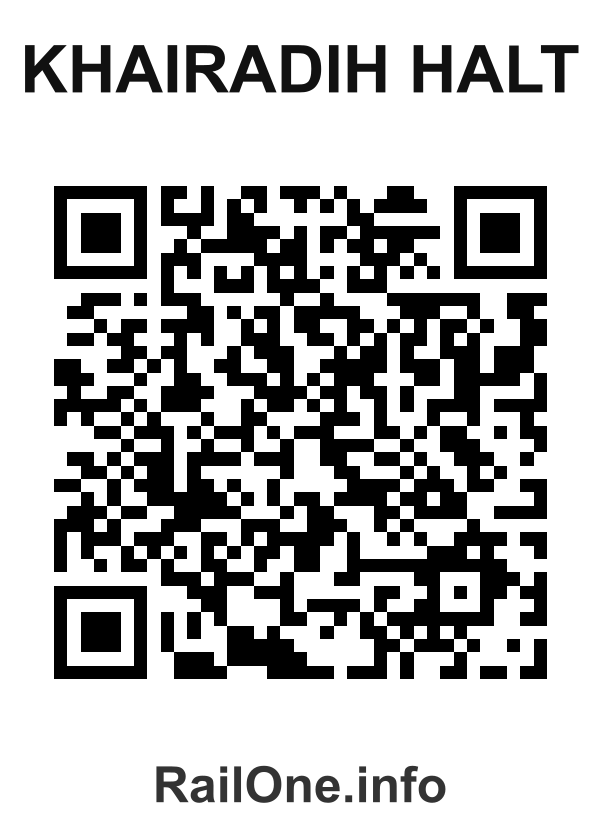 RailOne QR Code for Khairadih Halt station