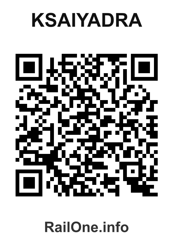 RailOne QR Code for Ksaiyadra station