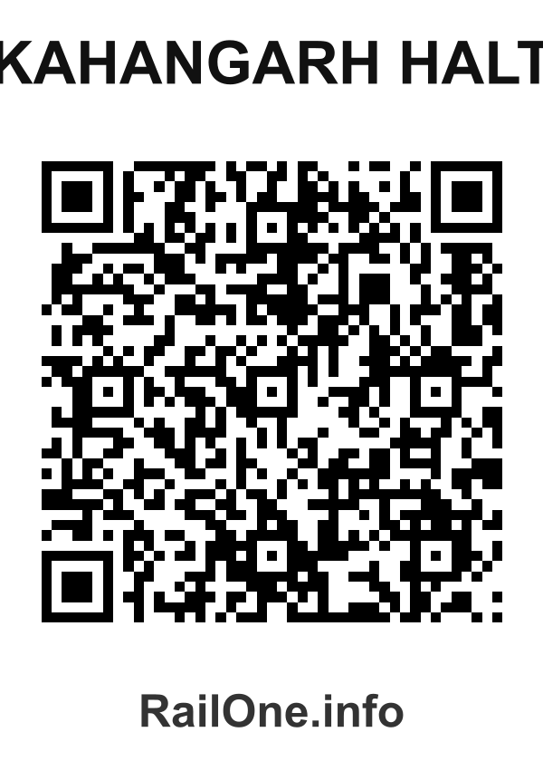 RailOne QR Code for Kahangarh Halt station