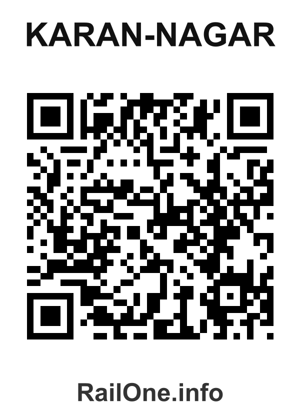 RailOne QR Code for Karan-nagar station