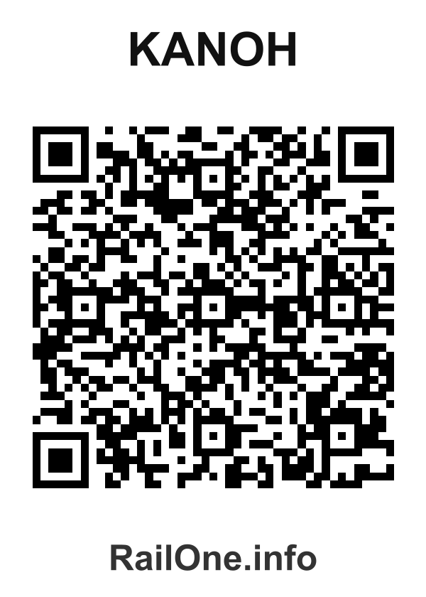 RailOne QR Code for Kanoh station