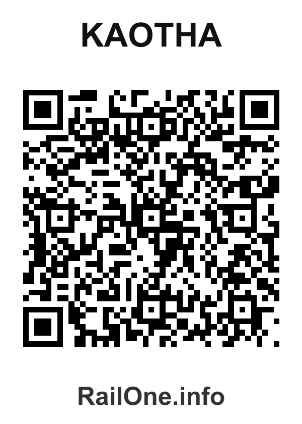 RailOne QR Code for Kaotha station