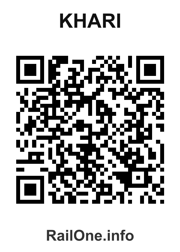 RailOne QR Code for Khari station