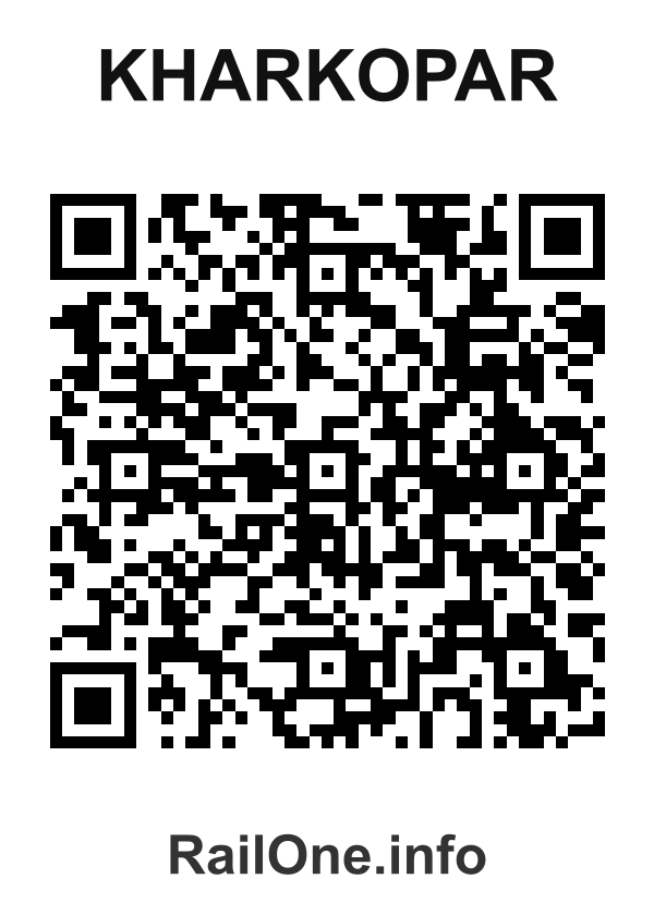 RailOne QR Code for Kharkopar station