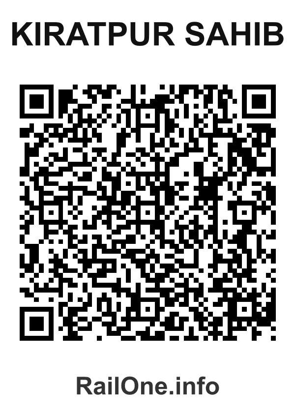 RailOne QR Code for Kiratpur Sahib station