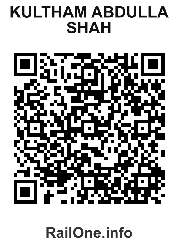 RailOne QR Code for Kultham Abdulla Shah station