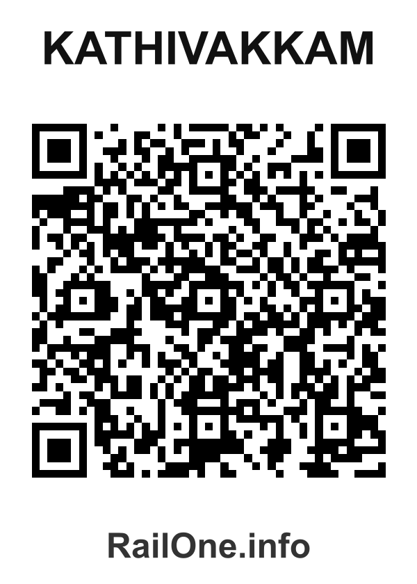 RailOne QR Code for Kathivakkam station