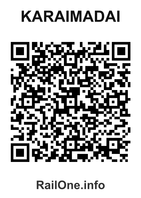 RailOne QR Code for Karaimadai station
