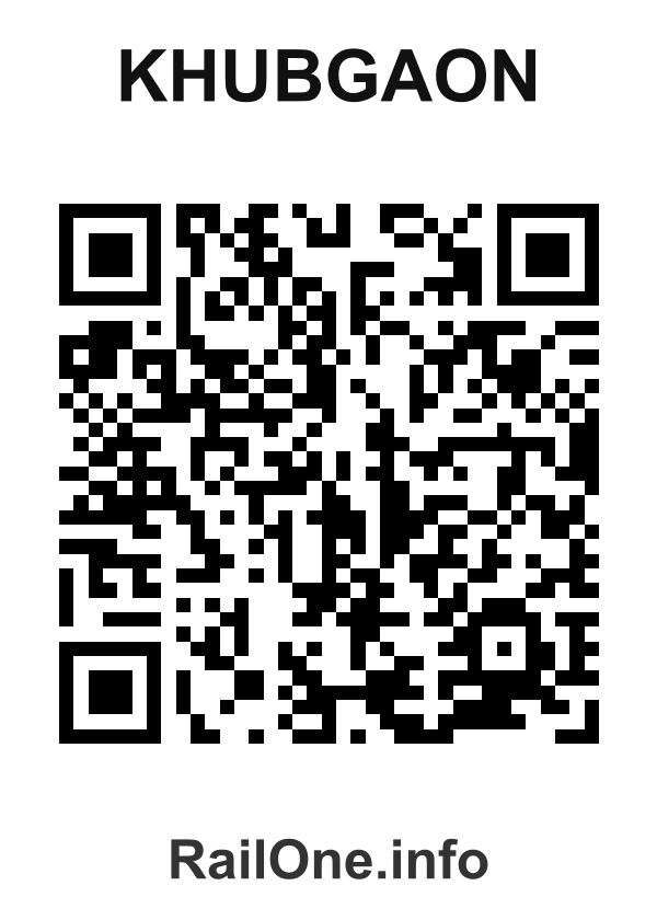 RailOne QR Code for Khubgaon station
