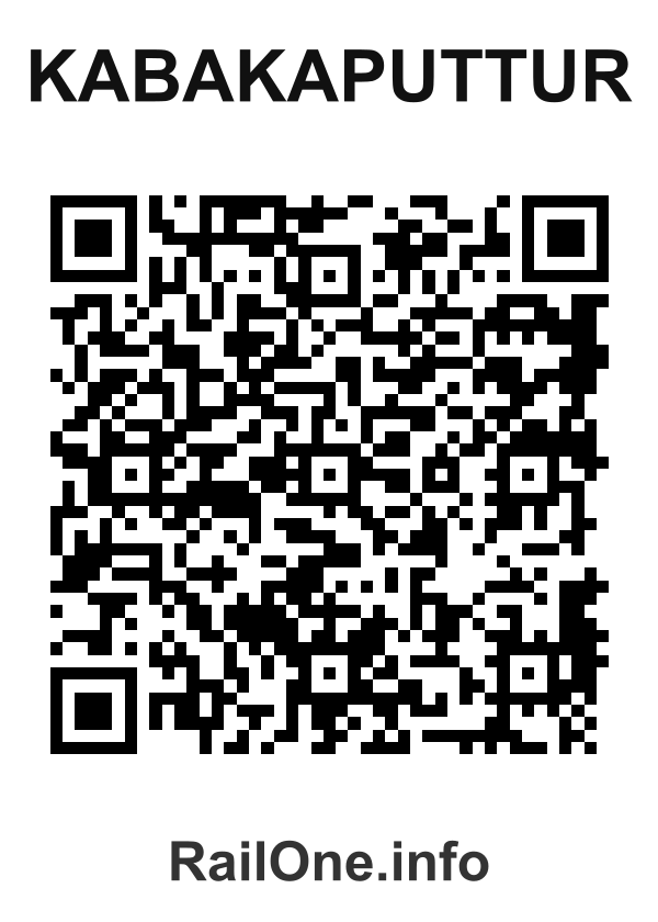 RailOne QR Code for Kabakaputtur station