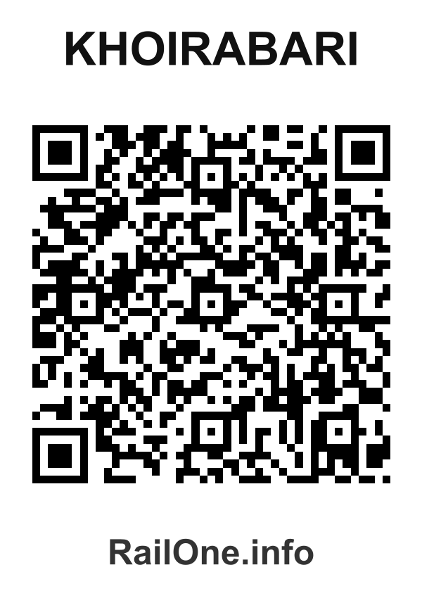 RailOne QR Code for Khoirabari station